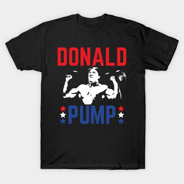 Donald Pump Gym Workout Trump T-Shirt by scribblejuice